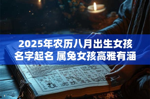 2025年农历八月出生女孩名字起名 属兔女孩高雅有涵养的名字