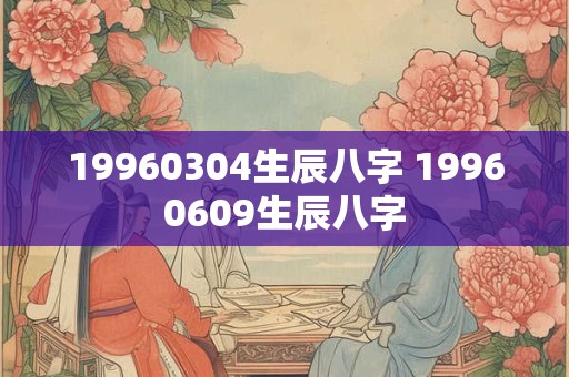 19960304生辰八字 19960609生辰八字