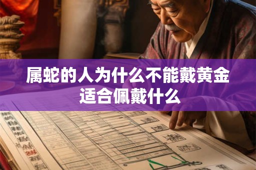 属蛇的人为什么不能戴黄金 适合佩戴什么