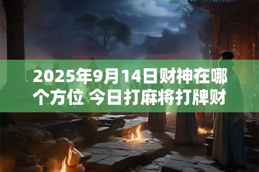 2025年9月14日财神在哪个方位 今日打麻将打牌财运方位！