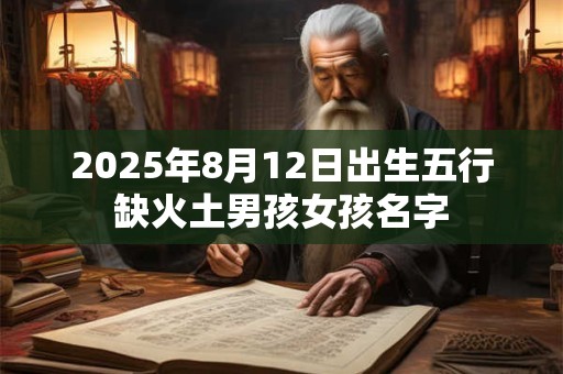 2025年8月12日出生五行缺火土男孩女孩名字