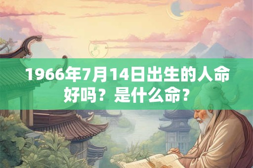 1966年7月14日出生的人命好吗？是什么命？