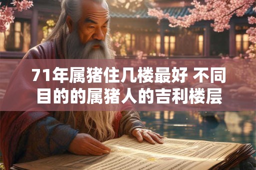 71年属猪住几楼最好 不同目的的属猪人的吉利楼层