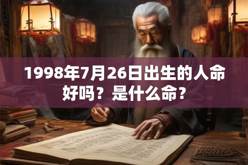 1998年7月26日出生的人命好吗？是什么命？