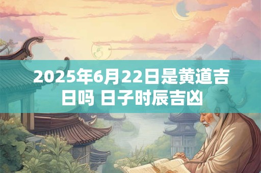 2025年6月22日是黄道吉日吗 日子时辰吉凶