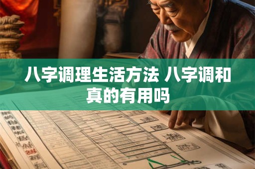 八字调理生活方法 八字调和真的有用吗
