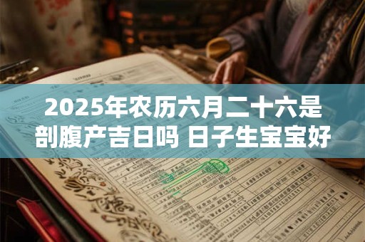 2025年农历六月二十六是剖腹产吉日吗 日子生宝宝好吗