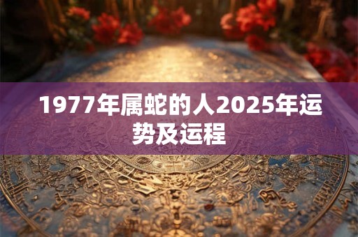 1977年属蛇的人2025年运势及运程