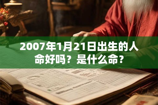 2007年1月21日出生的人命好吗？是什么命？