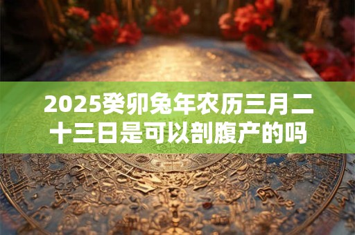 详细阅读:2025癸卯兔年农历三月二十三日是可以剖腹产的吗 2025癸卯兔年农历三月二十三日是可以剖腹产的吗