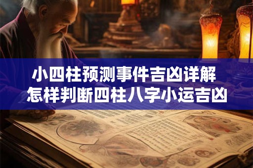 小四柱预测事件吉凶详解 怎样判断四柱八字小运吉凶