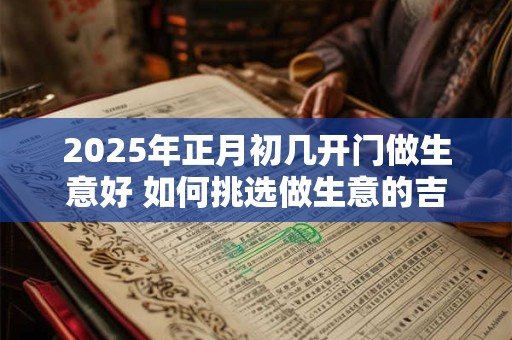 2025年正月初几开门做生意好 如何挑选做生意的吉日