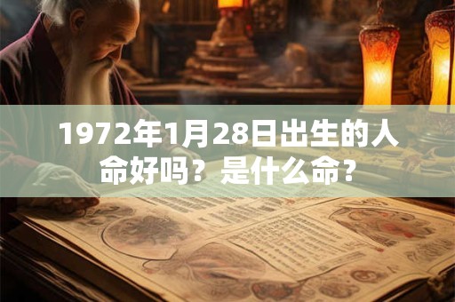 1972年1月28日出生的人命好吗？是什么命？