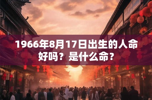 1966年8月17日出生的人命好吗？是什么命？
