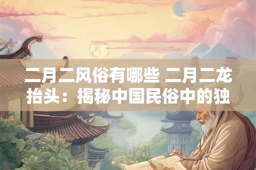 二月二风俗有哪些 二月二龙抬头：揭秘中国民俗中的独特风俗