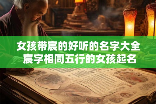 女孩带宸的好听的名字大全 宸字相同五行的女孩起名