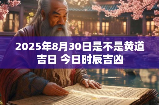 2025年8月30日是不是黄道吉日 今日时辰吉凶 2025年8月30日是不是黄道吉日 今日时辰吉凶