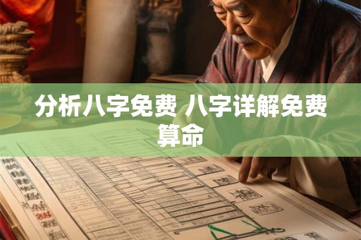 分析八字免费 八字详解免费算命