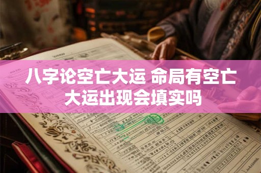 八字论空亡大运 命局有空亡 大运出现会填实吗