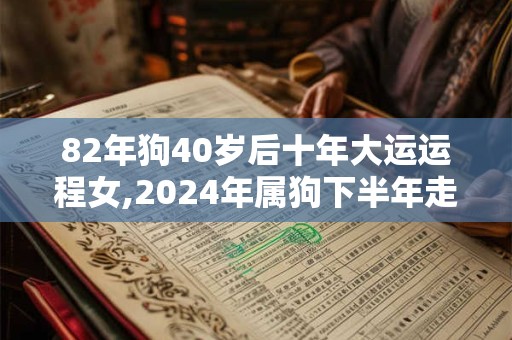 82年狗40岁后十年大运运程女,2024年属狗下半年走什么运程