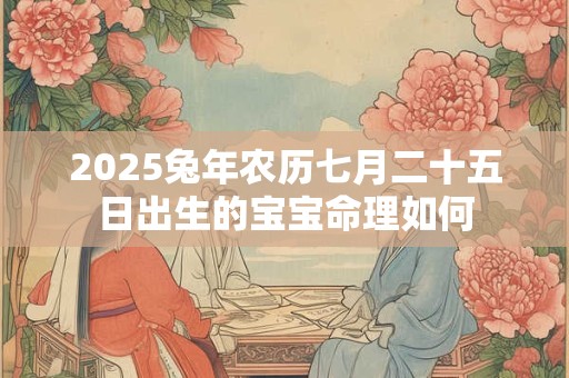 2025兔年农历七月二十五日出生的宝宝命理如何