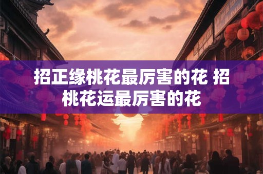 招正缘桃花最厉害的花 招桃花运最厉害的花