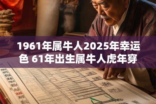 1961年属牛人2025年幸运色 61年出生属牛人虎年穿什么颜色衣服好