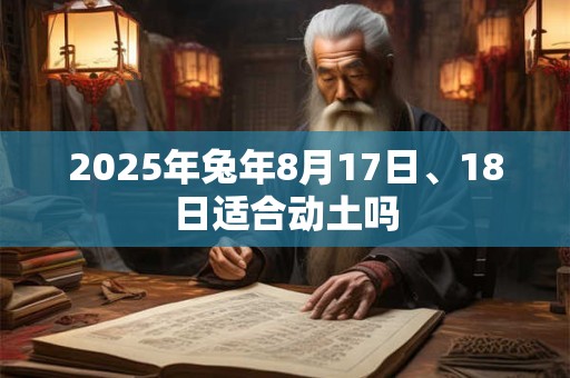 2025年兔年8月17日、18日适合动土吗