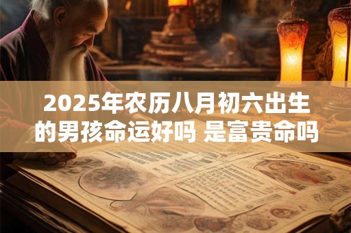 2025年农历八月初六出生的男孩命运好吗 是富贵命吗
