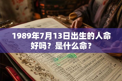 1989年7月13日出生的人命好吗？是什么命？
