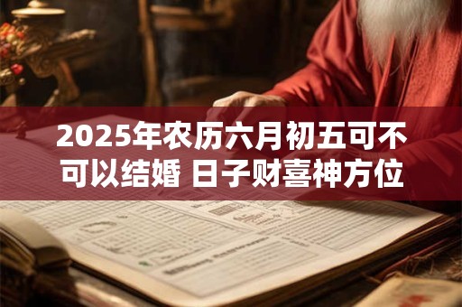2025年农历六月初五可不可以结婚 日子财喜神方位
