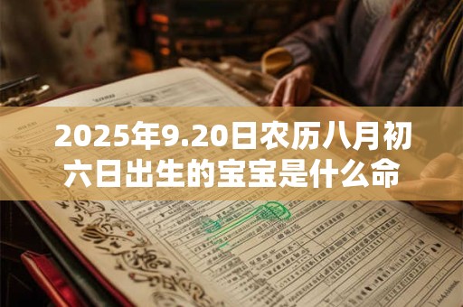 2025年9.20日农历八月初六日出生的宝宝是什么命