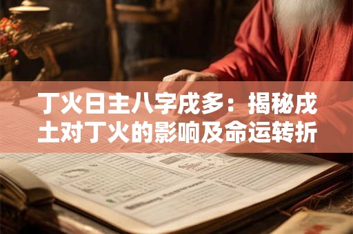 丁火日主八字戌多:揭秘戌土对丁火的影响及命运转折 丁火日主八字戌多:揭秘戌土对丁火的影响及命运转折