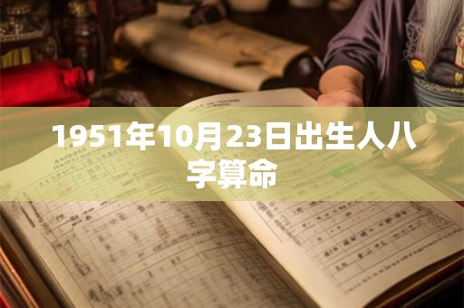 1951年10月23日出生人八字算命