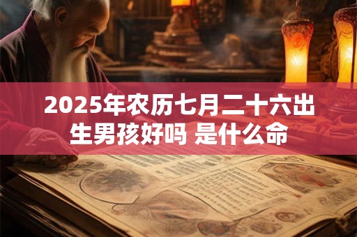 2025年农历七月二十六出生男孩好吗 是什么命