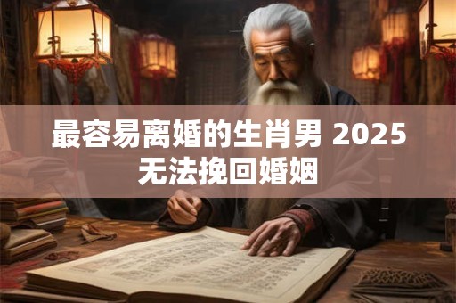 最容易离婚的生肖男 2025无法挽回婚姻
