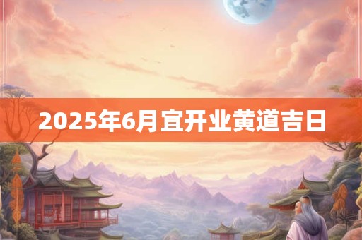 2025年6月宜开业黄道吉日