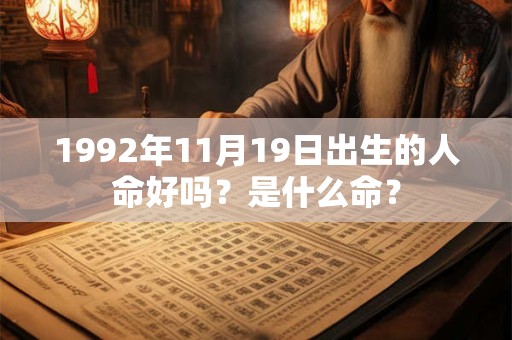 1992年11月19日出生的人命好吗？是什么命？