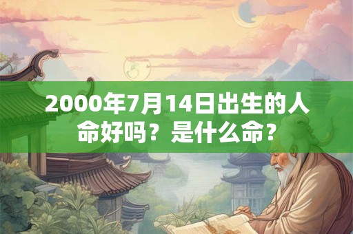 2000年7月14日出生的人命好吗？是什么命？