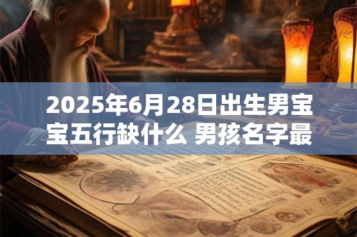 2025年6月28日出生男宝宝五行缺什么 男孩名字最新免费版