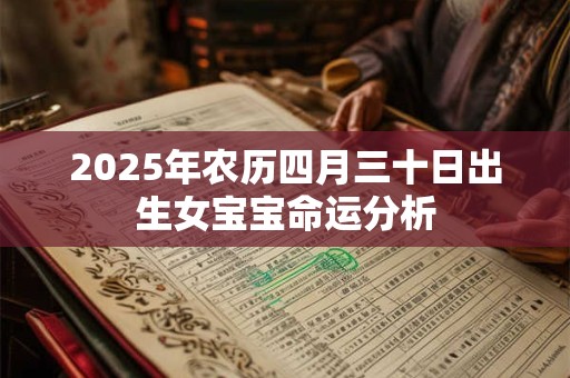 2025年农历四月三十日出生女宝宝命运分析
