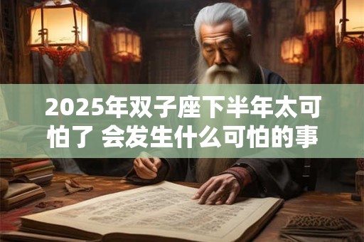 2026年双子座下半年太可怕了 会发生什么可怕的事