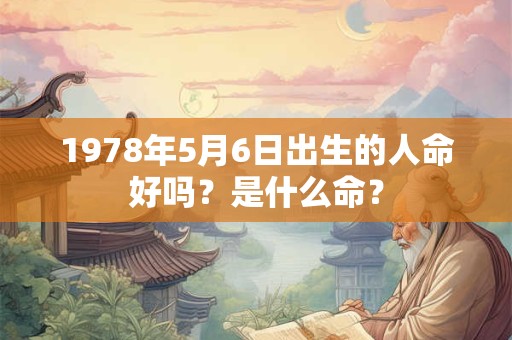 1978年5月6日出生的人命好吗？是什么命？