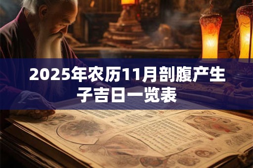 2025年农历11月剖腹产生子吉日一览表