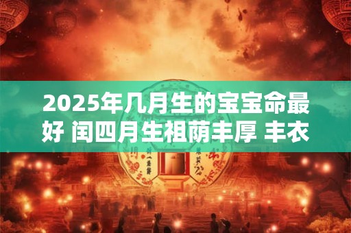 2025年几月生的宝宝命最好 闰四月生祖荫丰厚 丰衣足食