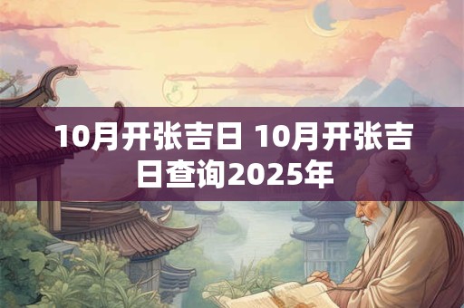 10月开张吉日 10月开张吉日查询2025年