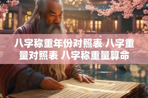 八字称重年份对照表 八字重量对照表 八字称重量算命