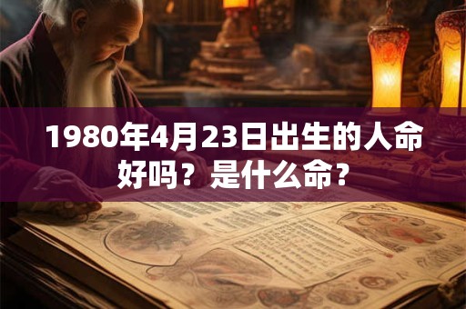 1980年4月23日出生的人命好吗？是什么命？