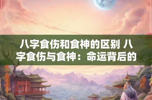 八字食伤和食神的区别 八字食伤与食神:命运背后的神秘力量 八字食伤和食神的区别 八字食伤与食神:命运背后的神秘力量