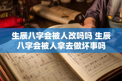 生辰八字会被人改吗吗 生辰八字会被人拿去做坏事吗